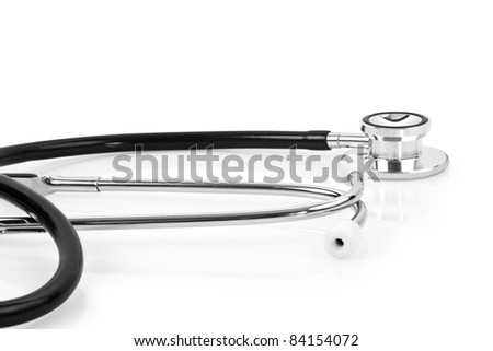 stethoscope on a white background