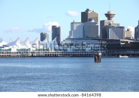 Canada Place, port of entry for cruise ships in Vancouver BC., Canada.