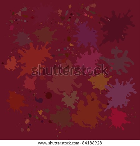 Abstract vector background of various colored stains and smudges