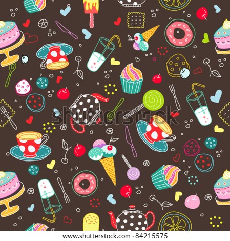 Sweets seamless background