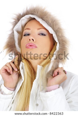Portrait of a beautiful winter girl