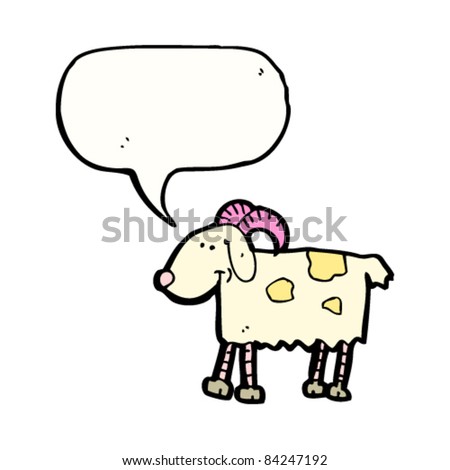 cartoon goat with speech bubble