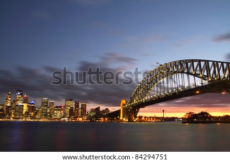 Sydney Harbour Bridge and CIty view