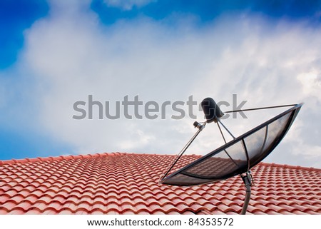 satellite dish on the roof