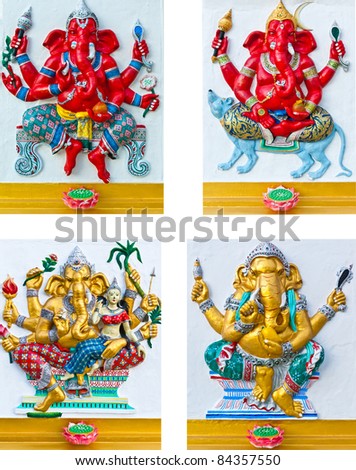 Ganesh is the god of India. Located in Thailand