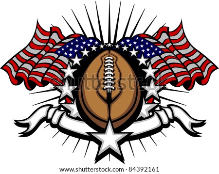 Football Template with Flags and Stars