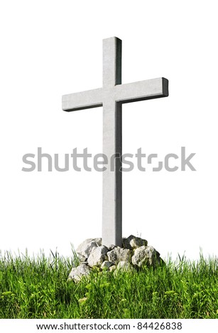 Christian cross isolated on a white background