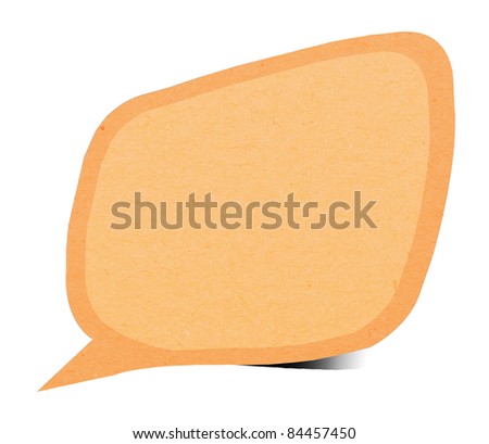 sticky note tag made of recycled paper stick on white background