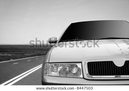 Cars on the highway Royalty-Free Stock Photo #8447503