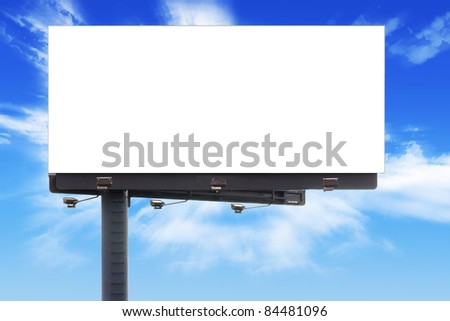 blank billboard in nature