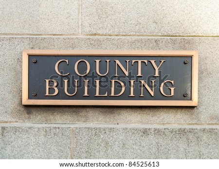 County Building sign
