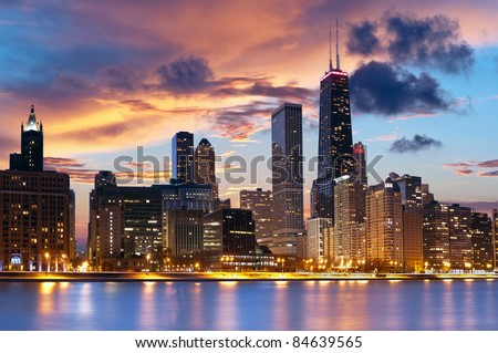 Chicago Skyline Royalty-Free Stock Photo #84639565
