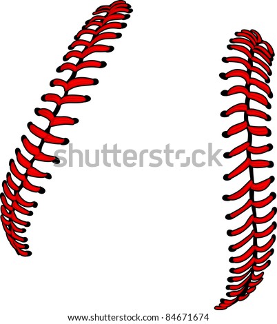 Baseball Laces or Softball Laces Vector Image