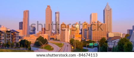 View of skyscrapers in downtown Atlanta, Georgia, USA.