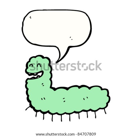 happy cartoon caterpillar