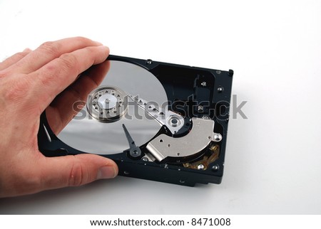 Stock pictures of the interior of a compute hard drive