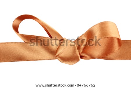 Color photo of a bow on ribbon