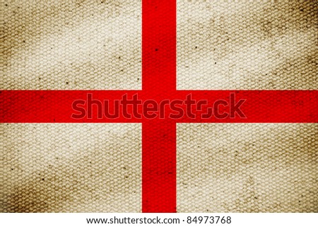 Flag of england, red cross on white flag of England.