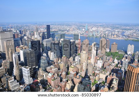 View on the New York city skyline