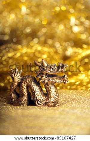 Dragon symbol of the year 2012 on a bright background