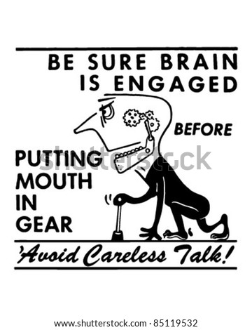 Avoid Careless Talk - Retro Ad Art Banner