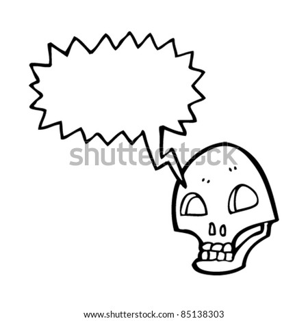 cartoon graffiti style skull shouting