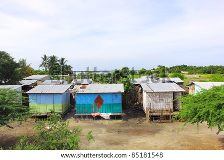 A poor area in Santa marta Colombia Royalty-Free Stock Photo #85181548