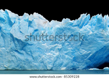 Icebergs isolated on black Royalty-Free Stock Photo #85309228