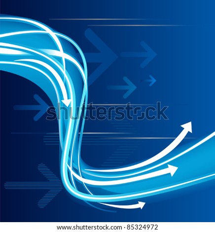 Ultra-modern blue background with arrows
