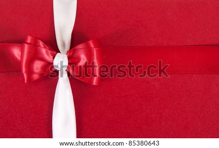 red gift with bow