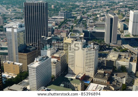 Aerial view of downtown Atlanta, Georgia, USA.