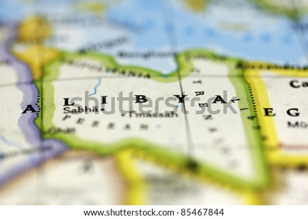 Libya on the map.