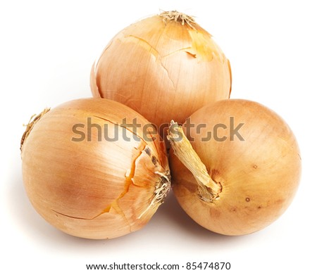 onion stack isolated on a white background