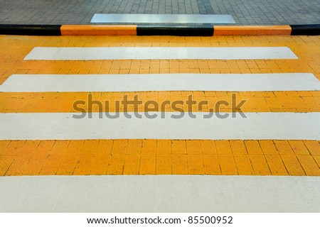 Zebra crossing street way yellow