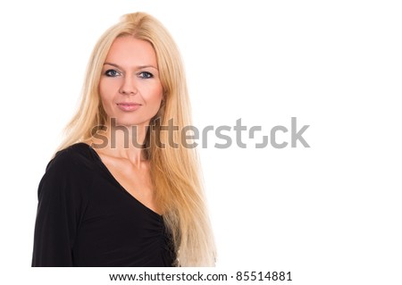 portrait of a cute adult woman in dress