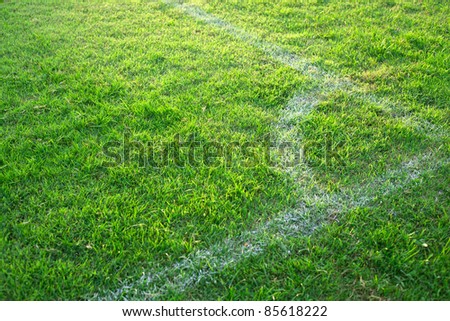 Edge of the corner of a football field.