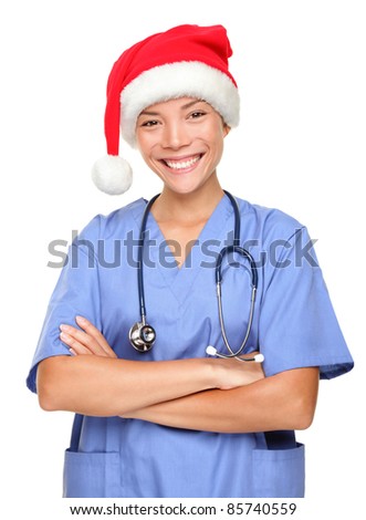 Happy holidays christmas nurse