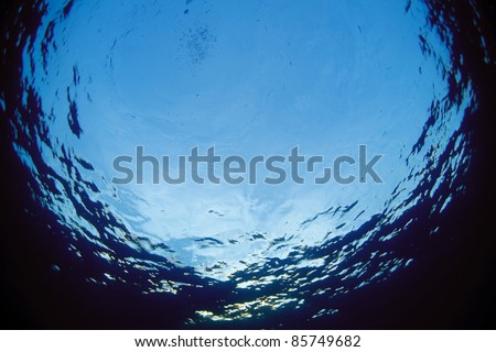 Surface from underwater Royalty-Free Stock Photo #85749682