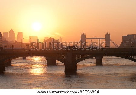 Sunrise in London