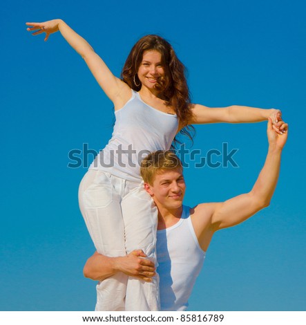 Gymnastics Together Couple