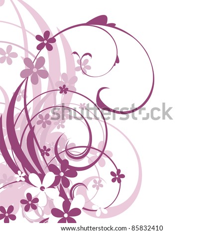Lilac floral illustration