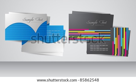 modern business card set