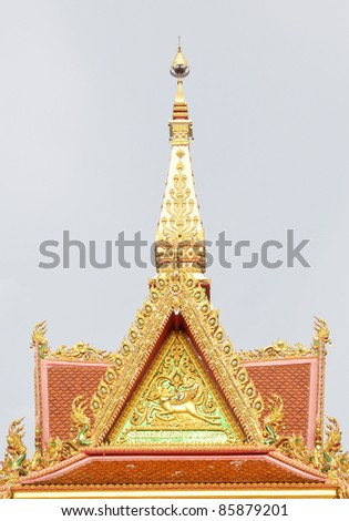 Roof of Wat Le-ab in Ubonratchathani, Thailand
