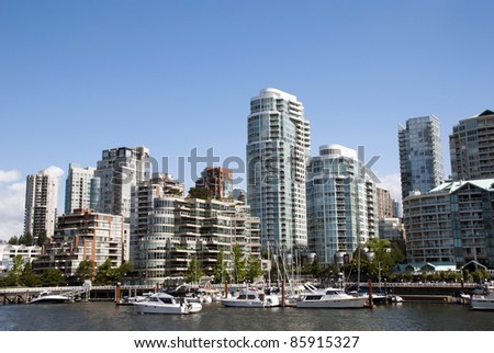 A beautiful summer day in Downtown of Vancouver Canada