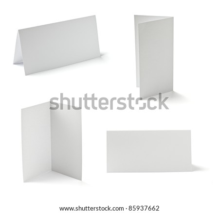 collection of  various folded cards on white background. each one is shot separately Royalty-Free Stock Photo #85937662