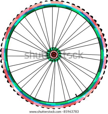 Bicycle wheels isolated on white background. vector