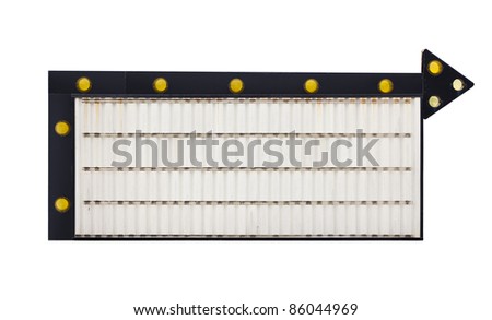 Insert your own message onto this blank retro marquee sign