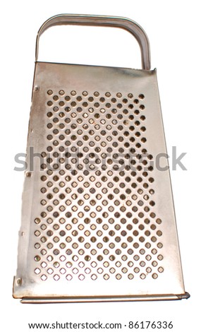 close up of grater isolated on white