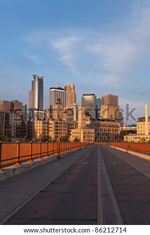 Minneapolis. Image of city of Minneapolis in the early morning .