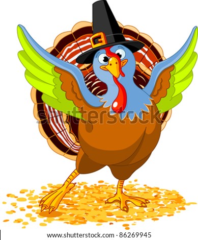 Illustration of Happy Thanksgiving Turkey